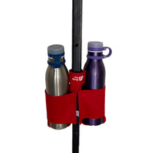 Load image into Gallery viewer, Pop up tent and pop up canopy drink holder. Fits most cans, bottles, and thermos.  Pop up tent drink holder, pop up canopy beer holder.