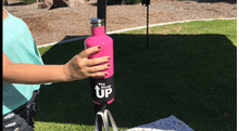 Load image into Gallery viewer, Pop up tent and pop up canopy drink holder. Fits most cans, bottles, and thermos.  Pop up tent drink holder, pop up canopy beer holder.